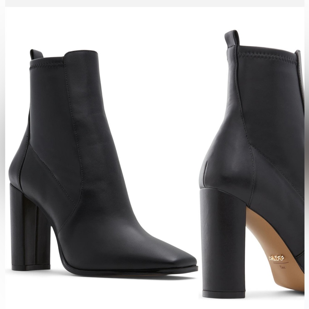 ALDO Aurla Squared Toe Bootie in black | Sz 6